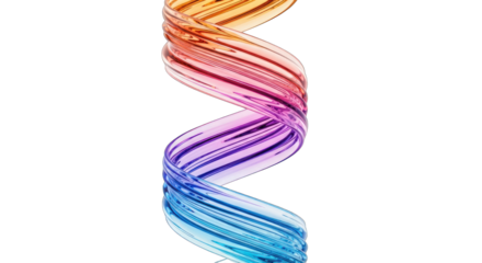 Colorful Abstract Swirls on White.