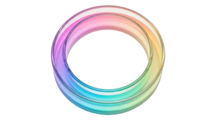 Colorful Abstract Ring with Gradient Effect.