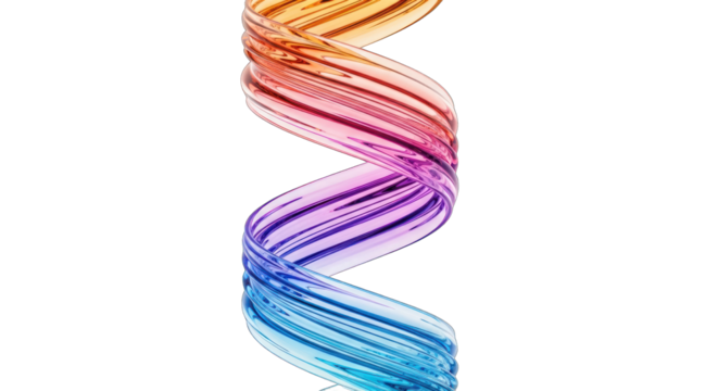 Colorful Abstract Swirls on White.