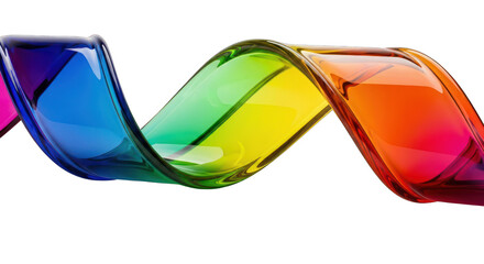 Colorful Glass Wave Abstract Design.