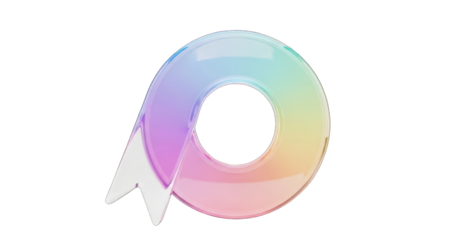 Abstract Colorful Gradient Shape with Transparent Details.