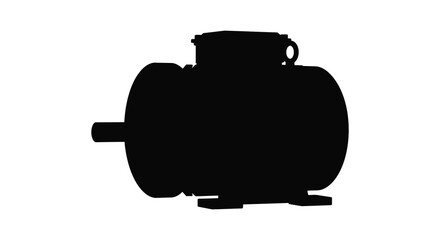 a black silhouette of an industrial machine silhouette