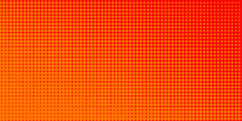 abstract dot background. Dots halftone orange color pattern gradient texture with technology digital background. Dots pop art comics with summer background. vector illustration