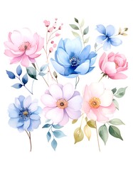 Watercolor floral arrangement (1)