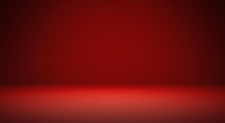 Obraz premium Solid red background with soft shadows for product display or graphic design