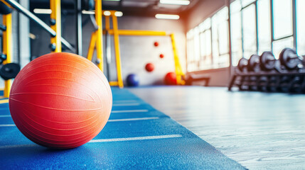 Functional fitness equipment like medicine balls and agility ladders.