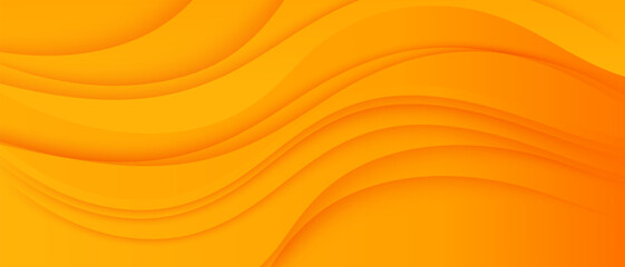 minimal orange line curved layers background. abstract orange gradient wave layers. vector illustration