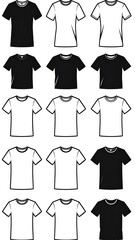 Blank T-shirt templates, design, studio, clothing