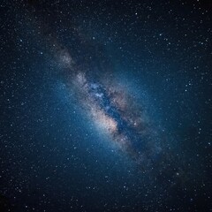 Fototapeta premium Vibrant blue night sky panorama