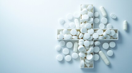 White pills plus sign