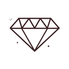 Subtle Flat Design of a Minimalist Red Diamond Outline on a Dark Maroon Background
