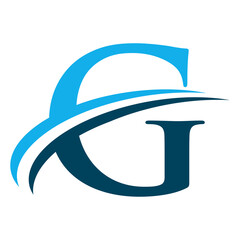 Letter G Logo with Swoosh Graphic