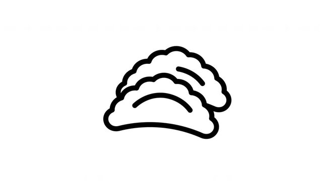 dumpling minimalist stroke animation
