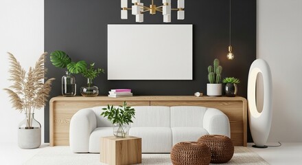 "Modern Japandi Home Interior – Cozy Minimalist Style with Natural Wooden Furniture"