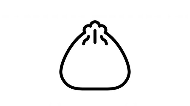 dumpling minimalist stroke animation