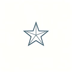 Simple star icon, white background, graphic design