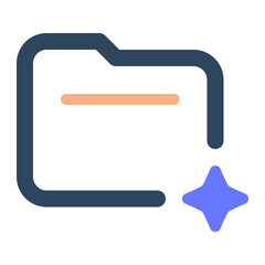 Folder icon. file, documents, storage, directory, organize, data, archive, files, management. Vector Icon Illustration
