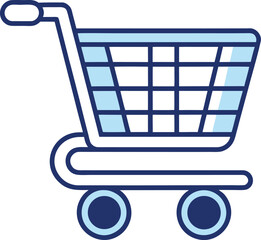 Shopping Cart Vector Icon on White Background 