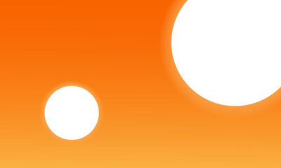 Summer orange color gradient background with the moon, modern design