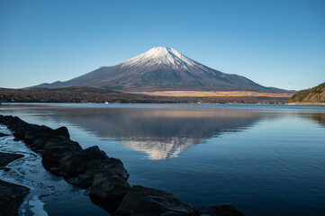 山中湖から望む富士山