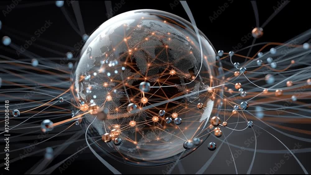 Poster 6g network infrastructure. quantum communication. holographic communication. data speed. a digital r