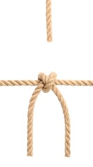 Rope knot, studio, white background, connection
