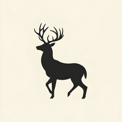 Fototapeta premium AI Generative. Majestic Deer Silhouette. 11