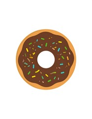 Chocolate Sprinkles Donut, overhead view