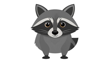 Obraz premium Cute cartoon raccoon