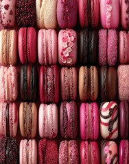 Colorful Macarons Background