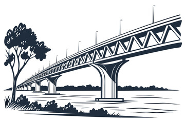 vector illustration of bridge