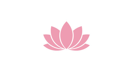 a delicate pink lotus flower blooming softly against white background