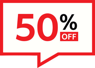 50% OFF Black Friday Sale Badge and Promotional Poster Vector