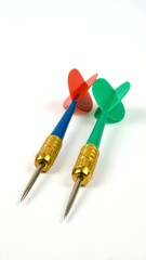 Darts game competition close-up