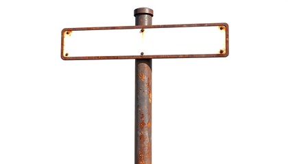 Rusty road sign