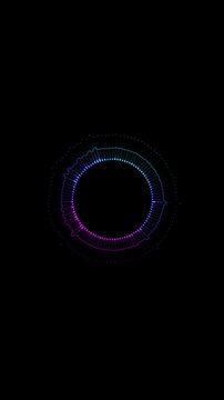 Vertical music equalizer, for music party, 4k footage