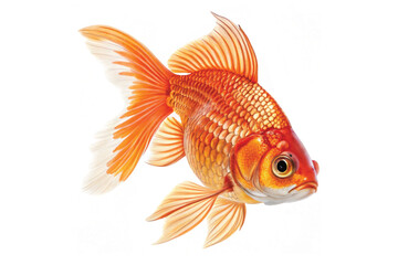 Fototapeta premium goldfish swimming pretty, doseup, background, simple,