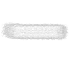 Distressed white brush stroke for artistic design element on transparent background