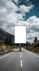 Blank Billboard on Scenic Highway, Mountain View