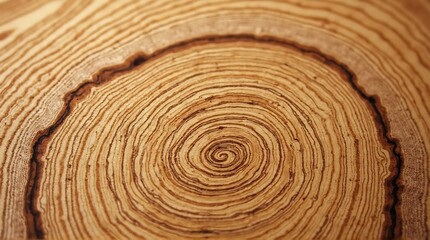 Detailed Textured Background of a Tree Trunks Natural Growth Rings