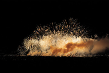 breathtaking display unfolds as army of drones forms digital flag above city during festive celebration