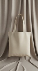 Off-white Tote Bag on Neutral Draped Fabric