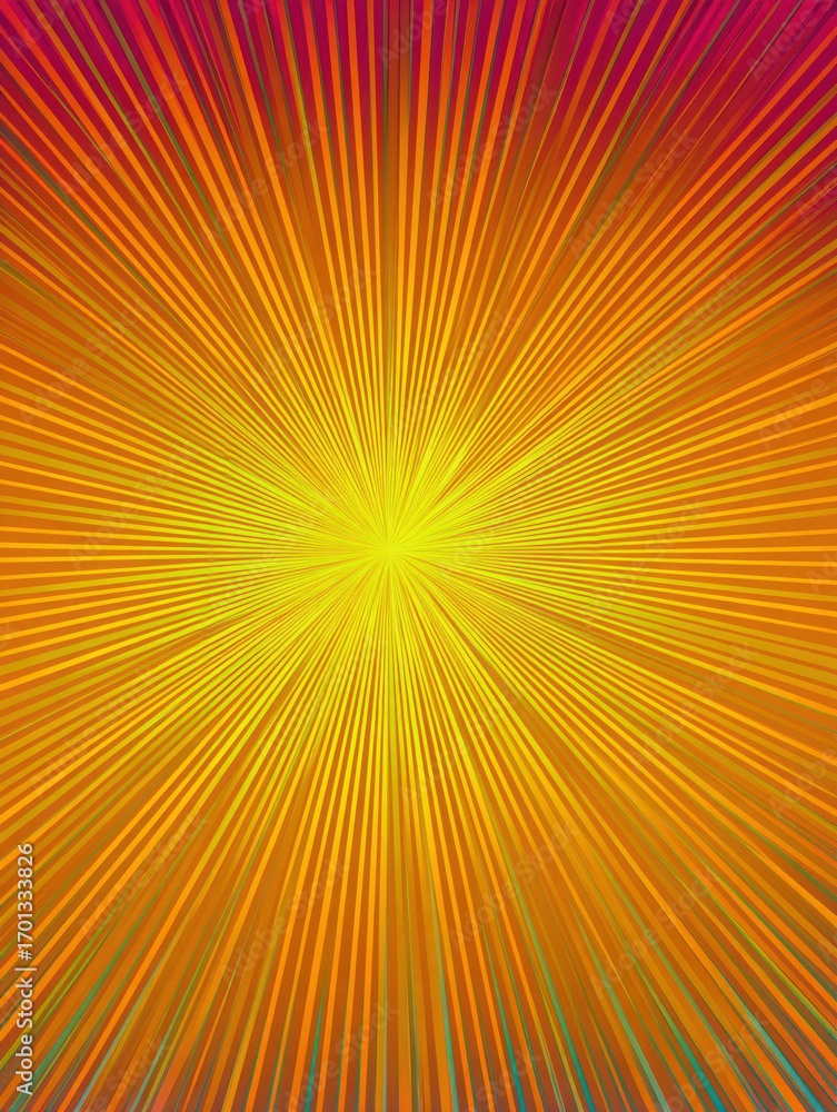 Poster vibrant burst of colors radiating from the center, creating a mesmerizing visual effect in abstract 