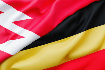 High resolution image of Kenya and Uganda national flags together, full frame filled with waving fabric texture, clean sharp folds, photorealistic