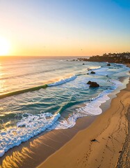 Sunset beach scene