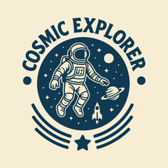 Cosmic explorer astronaut badge