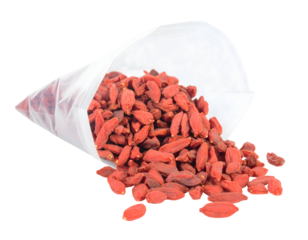 Goji berries with transparent background