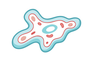 Abstract amoeba cell art