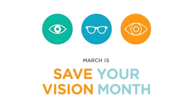 Vector illustration on the theme of AMD / Low Vision Awareness Month of February.
