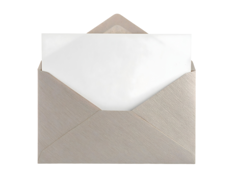 Closed envelope with transparent background - Powered by Adobe